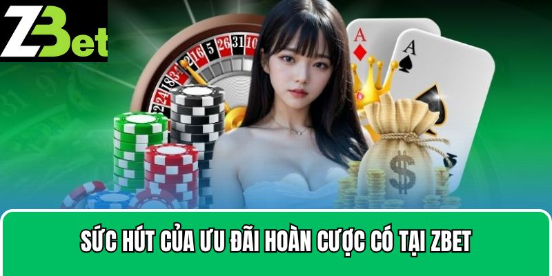 Sức hút của ưu đãi hoàn cược có tại Zbet